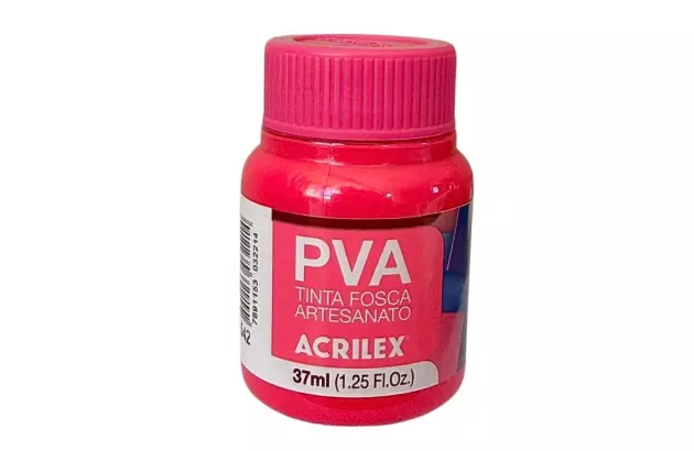 TINTA PVA FOSCA PARA ARTESANATO 37ML ROSA ESCURO 542 - UNIDADE | ACRILEX 3240