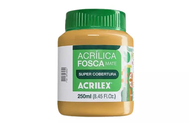 TINTA ACRILICA FOSCA ARTESANATO 250ML AMARELO OCRE 564 – UNIDADE | ACRILEX 3525