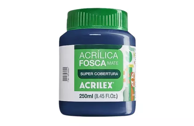 TINTA ACRILICA FOSCA ARTESANATO 250ML AZUL TURQUESA 501 – UNIDADE | ACRILEX 3525