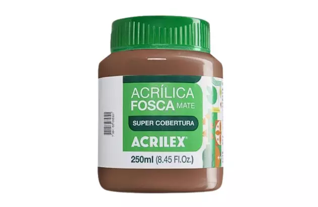TINTA ACRILICA FOSCA ARTESANATO 250ML MARROM 531 – UNIDADE | ACRILEX 3525