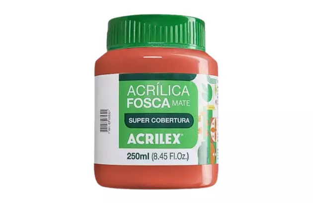TINTA ACRILICA FOSCA ARTESANATO 250ML LARANJA 517 – UNIDADE | ACRILEX 3525