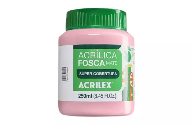 TINTA ACRILICA FOSCA ARTESANATO 250ML ROSA 537 – UNIDADE | ACRILEX 3525