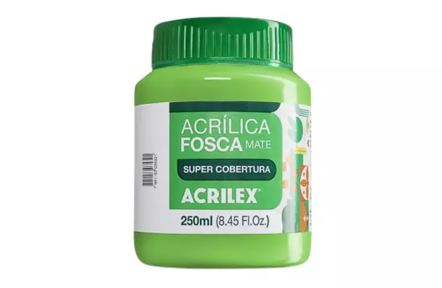 TINTA ACRILICA FOSCA ARTESANATO 250ML VERDE FOLHA 510 – UNIDADE | ACRILEX 3525