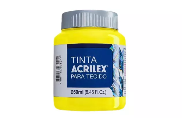 TINTA PARA TECIDO FOSCA 250ML AMARELO CANÁRIO 589 - UNIDADE | ACRILEX  4125