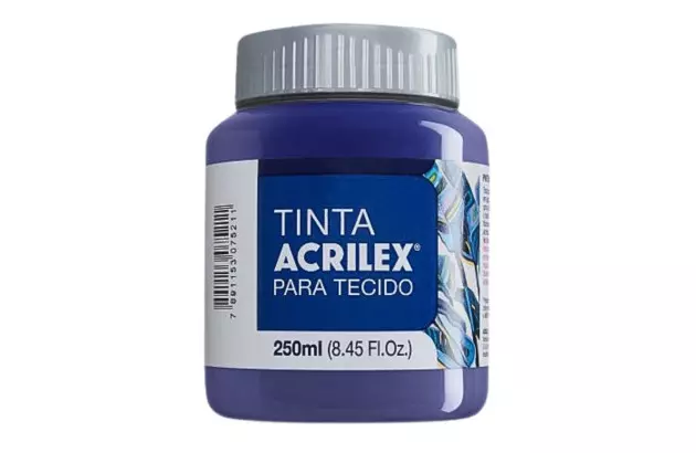 TINTA PARA TECIDO FOSCA 250ML AZUL MARINHO 544 - UNIDADE | ACRILEX 4125