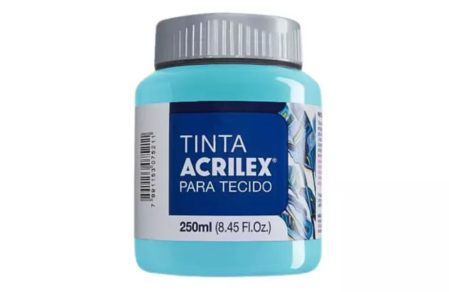 TINTA PARA TECIDO FOSCA 250ML AZUL MAR 535 - UNIDADE | ACRILEX 4125