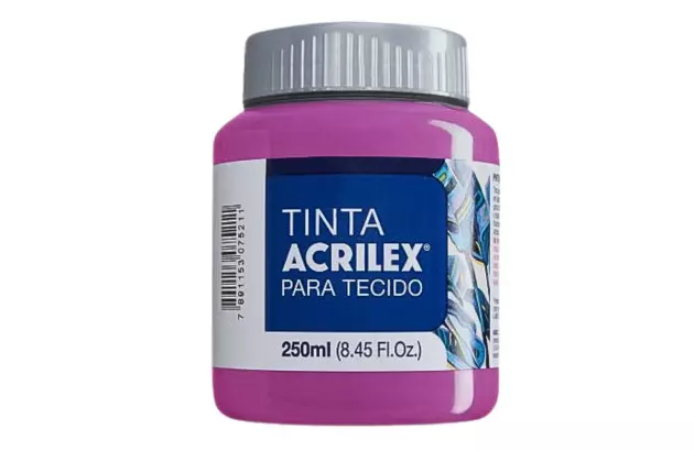 TINTA PARA TECIDO FOSCA 250ML MAGENTA 549 - UNIDADE | ACRILEX  4125