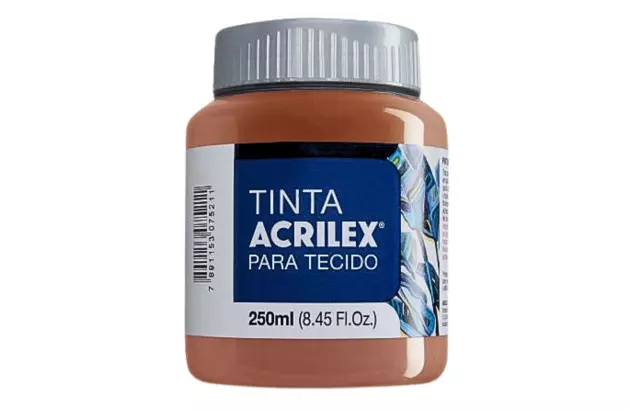 TINTA PARA TECIDO FOSCA 250ML MARROM 531 - UNIDADE | ACRILEX  4125