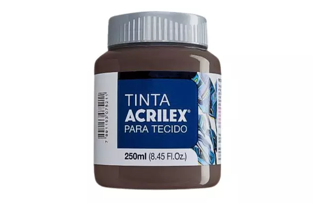 TINTA PARA TECIDO FOSCA 250ML TERRA QUEIMADA 514 - UNIDADE | ACRILEX 4125