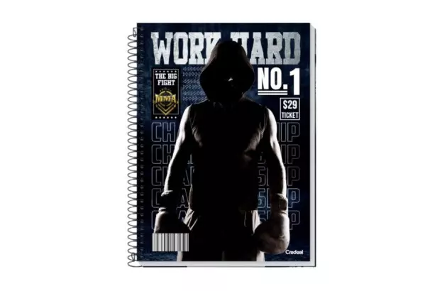 CADERNO CAPA DURA MMA 12 MATERIAS CREDEAL