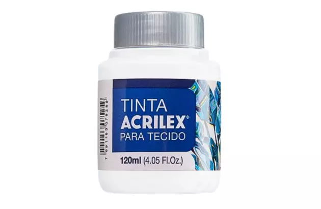 TINTA PARA TECIDO FOSCA 120ML BRANCO 519 - UNIDADE | ACRILEX  4112