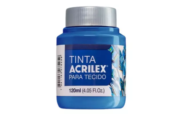 TINTA PARA TECIDO FOSCA 120ML AZUL COBALTO 502 - UNIDADE | ACRILEX  4112