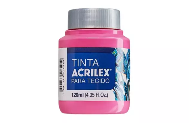 TINTA PARA TECIDO FOSCA 120ML PINK 527 - UNIDADE | ACRILEX  4112