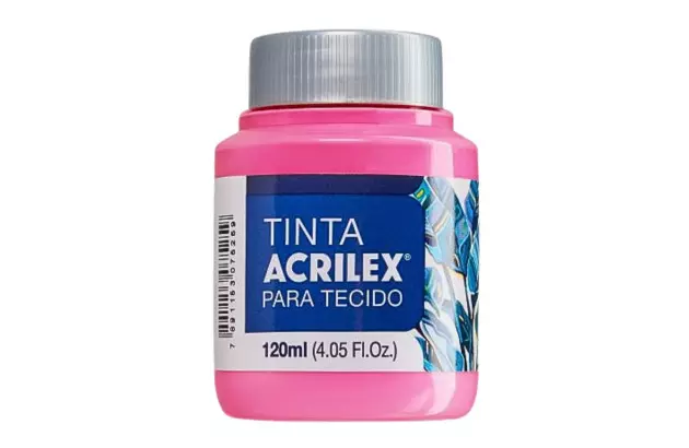 TINTA PARA TECIDO FOSCA 120ML ROSA 537 - UNIDADE | ACRILEX  4112