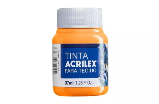 TINTA PARA TECIDO FOSCA 37ML AMARELO CADMIO 536 - UNIDADE | ACRILEX 4140