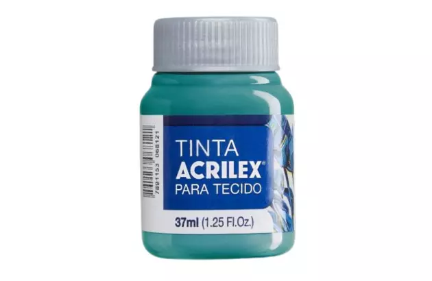 TINTA PARA TECIDO FOSCA 37ML ACQUA MARINA 803 - UNIDADE | ACRILEX 4140