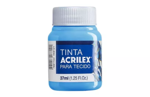TINTA PARA TECIDO FOSCA 37ML AZUL CELESTE 503 ACRILEX 4140