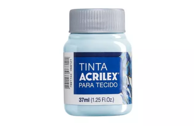 TINTA PARA TECIDO FOSCA 37ML AZUL SOFT 992 - UNIDADE | ACRILEX 4140