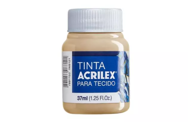 TINTA PARA TECIDO FOSCA 37ML CAMURÇA 525 ACRILEX 4140