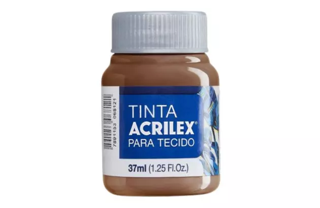 TINTA PARA TECIDO FOSCA 37ML CHOCOLATE 814 ACRILEX 4140