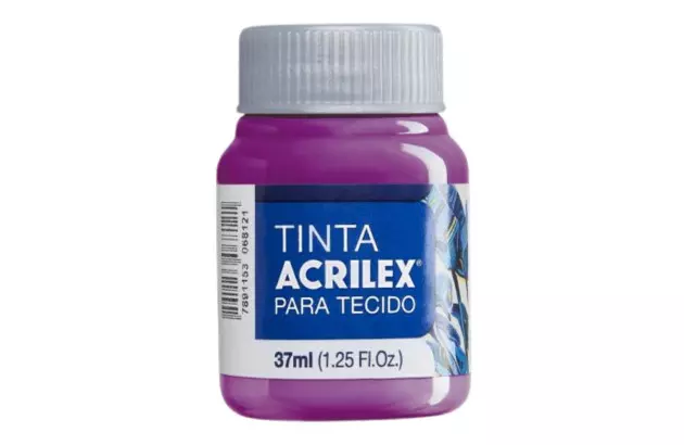 TINTA PARA TECIDO FOSCA 37ML FUCHSIA 804 - UNIDADE | ACRILEX 4140