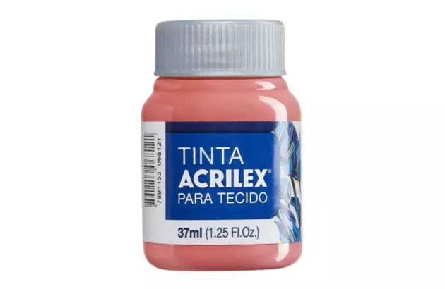 TINTA PARA TECIDO FOSCA 37ML FLAMINGO 829 - UNIDADE | ACRILEX 4140