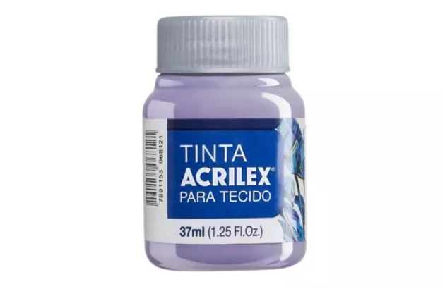 TINTA PARA TECIDO FOSCA 37ML LAVANDA 587 - UNIDADE | ACRILEX 4140