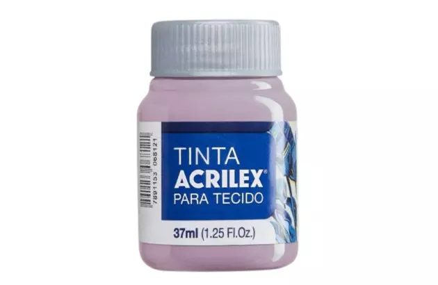 TINTA PARA TECIDO FOSCA 37ML LILÁS SECO 633 - UNIDADE | ACRILEX 4140