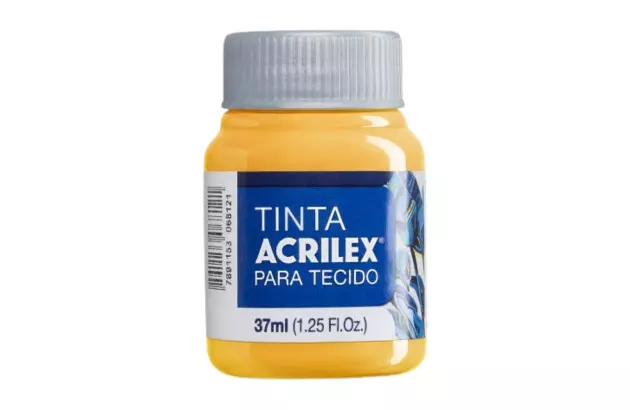 TINTA PARA TECIDO FOSCA 37ML MELÃO 895 - UNIDADE | ACRILEX 4140