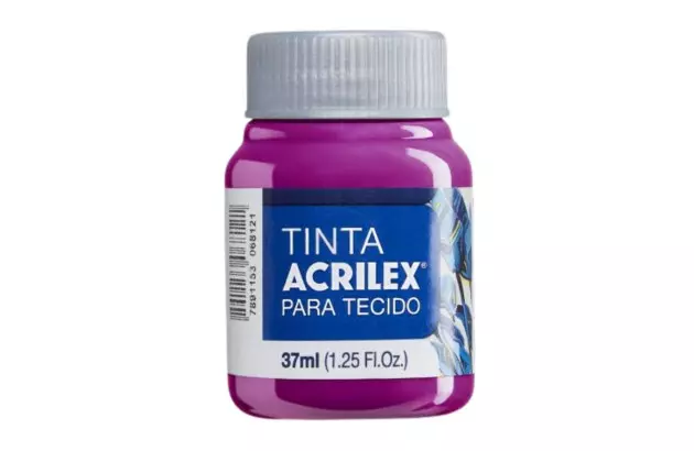 TINTA PARA TECIDO FOSCA 37ML MAGENTA 549 ACRILEX 4140