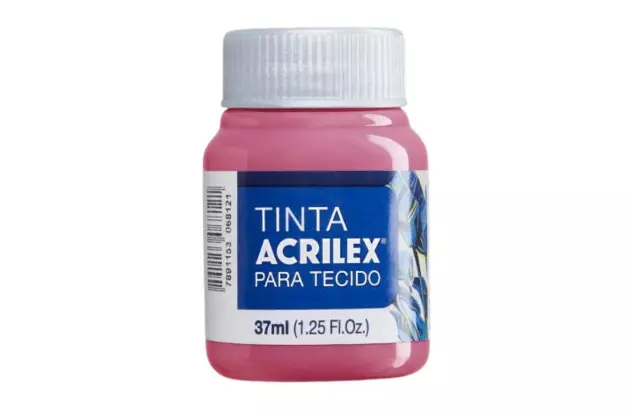TINTA PARA TECIDO FOSCA 37ML PINK 527 - UNIDADE | ACRILEX 4140