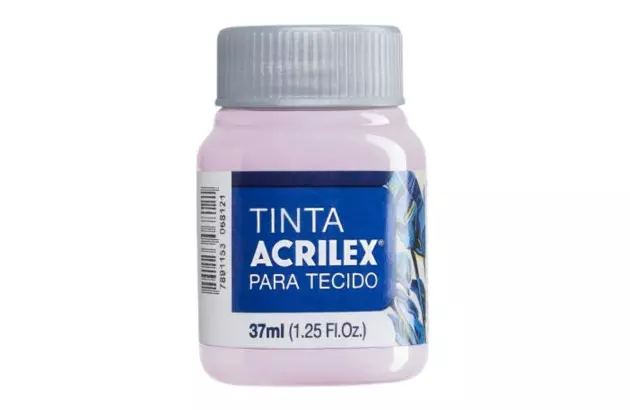 TINTA PARA TECIDO FOSCA 37ML ROSA CANDY 635 - UNIDADE | ACRILEX 4140