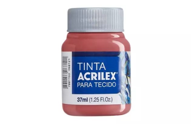 TINTA PARA TECIDO FOSCA 37ML ROSA ANTIGO 828 - UNIDADE | ACRILEX 4140