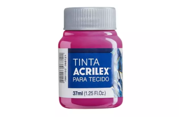 TINTA PARA TECIDO FOSCA 37ML ROSA ESCURO 542 - UNIDADE | ACRILEX 4140