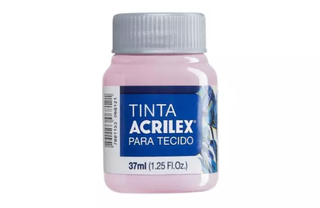 TINTA PARA TECIDO FOSCA 37ML ROSA INGLESA 636 - UNIDADE | ACRILEX 4140