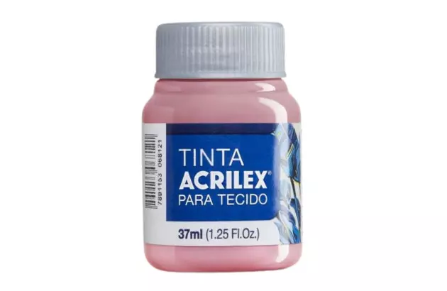 TINTA PARA TECIDO FOSCA 37ML ROSE 988 - UNIDADE | ACRILEX 4140