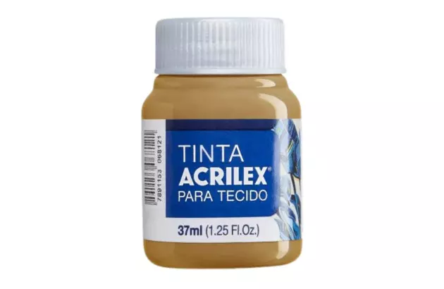 TINTA PARA TECIDO FOSCA 37ML SIENA NATURAL FUMÊ 539 - UNIDADE | ACRILEX 4140