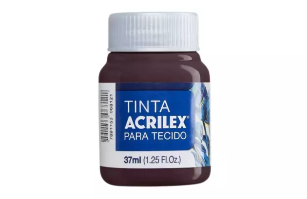 TINTA PARA TECIDO FOSCA 37ML TERRA QUEIMADA 514 - UNIDADE | ACRILEX 4140