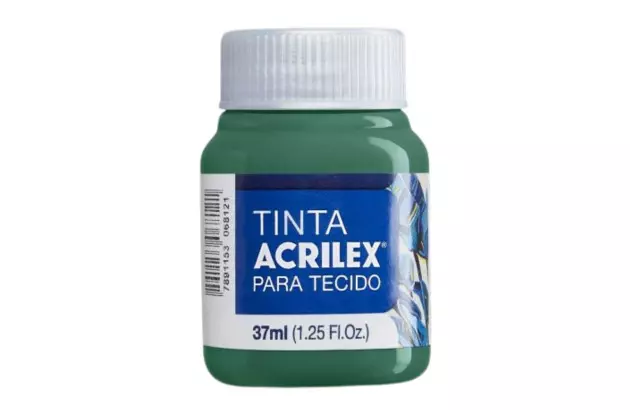 TINTA PARA TECIDO FOSCA 37ML VERDE BANDEIRA 511 - UNIDADE | ACRILEX 4140