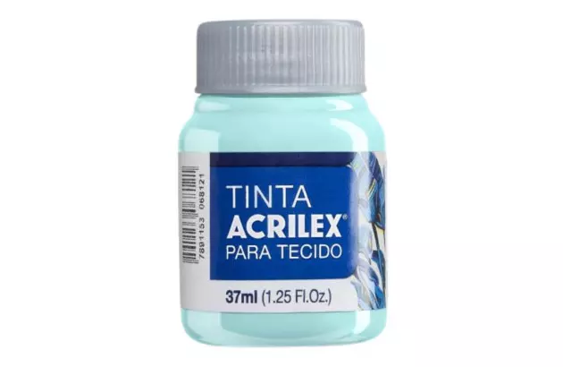 TINTA PARA TECIDO FOSCA 37ML VERDE GLACIAL 552 - UNIDADE | ACRILEX 4140