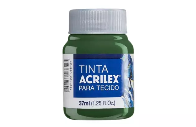 TINTA PARA TECIDO FOSCA 37ML VERDE PINHEIRO 546 - UNIDADE | ACRILEX 4140