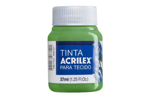 TINTA PARA TECIDO FOSCA 37ML VERDE MUSGO 513 - UNIDADE | ACRILEX 4140