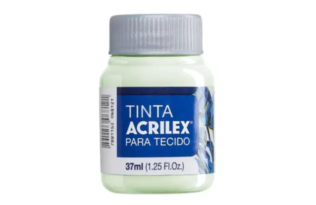 TINTA PARA TECIDO FOSCA 37ML VERDE SOFT 897 - UNIDADE | ACRILEX 4140