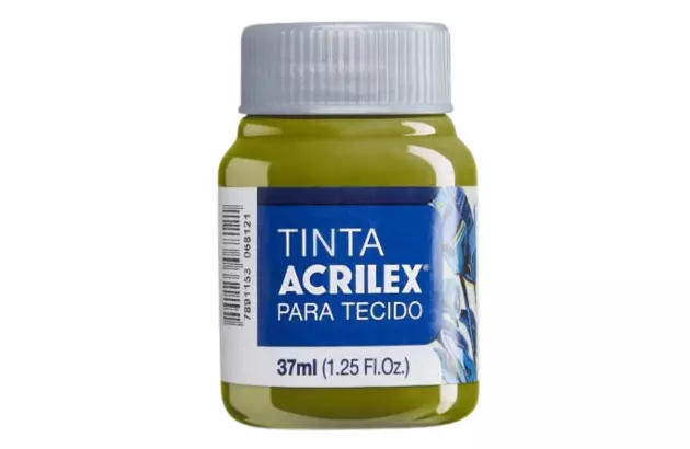 TINTA PARA TECIDO FOSCA 37ML VERDE PISTACHE 570 - UNIDADE | ACRILEX 4140