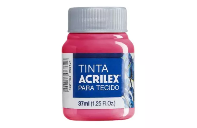 TINTA PARA TECIDO FOSCA 37ML VERMELHO BEBÊ 800 - UNIDADE | ACRILEX 4140