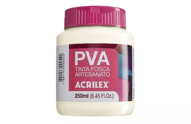 TINTA PVA FOSCA PARA ARTESANATO 250ML AMARELO PÊSSEGO 538 - UNIDADE | ACRILEX 3225