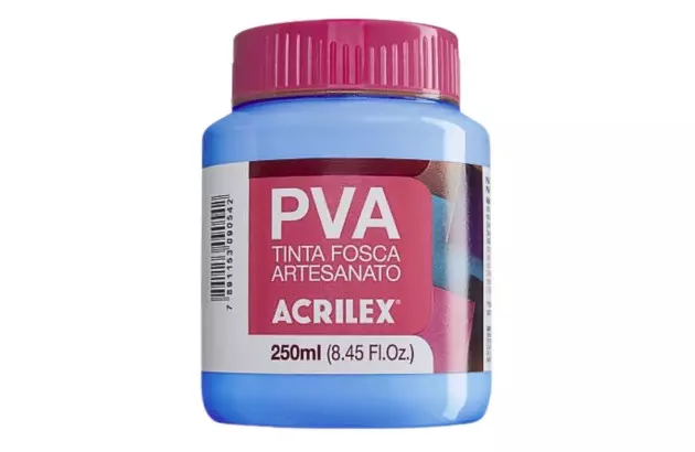 TINTA PVA FOSCA PARA ARTESANATO 250ML AZUL COUNTRY 825 – UNIDADE | ACRILEX 3225