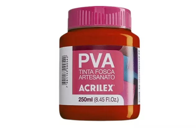 TINTA PVA FOSCA PARA ARTESANATO 250ML CERAMICA 506 – UNIDADE | ACRILEX 3225