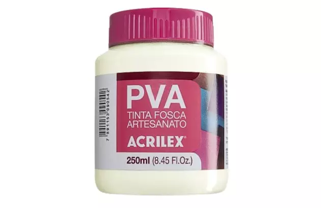 TINTA PVA FOSCA PARA ARTESANATO 250ML MARFIM 529  UNIDADE | ACRILEX 3225