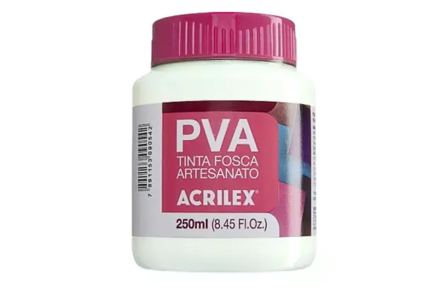 TINTA PVA FOSCA PARA ARTESANATO 250ML MINERAL 893 - UNIDADE | ACRILEX 3225